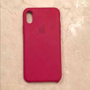 Rose red iPhone X apple phone case